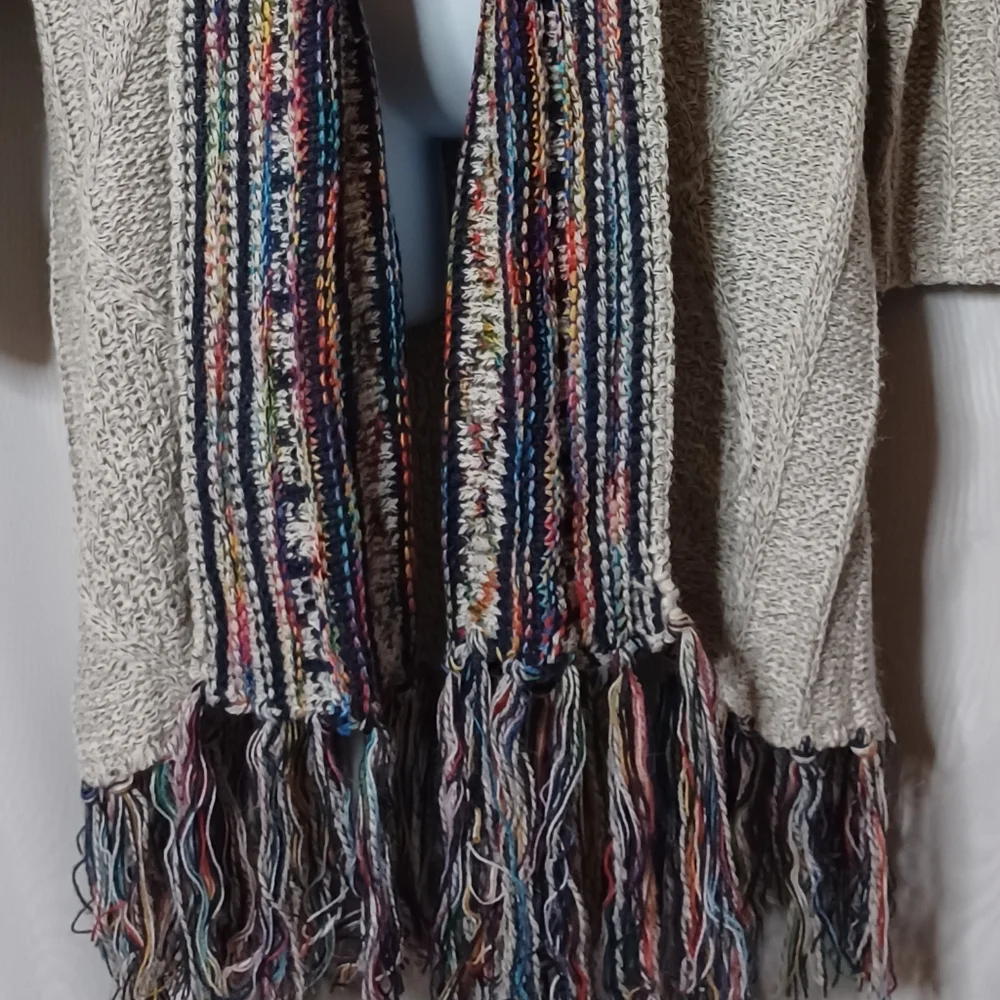 Haptics by Holly Harper Boho Multi-colored Knitted Cardigan. M - Picture 6 of 14